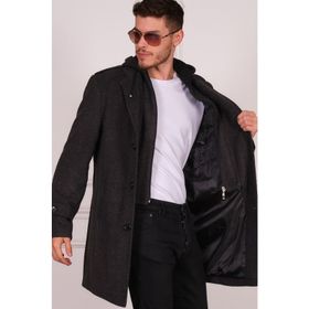 Dewberry PLT8401 Desenli Siyah Erkek Palto