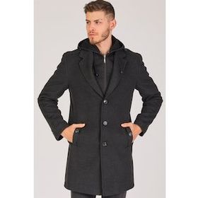 Dewberry PLT8406 Antrasit Erkek Palto