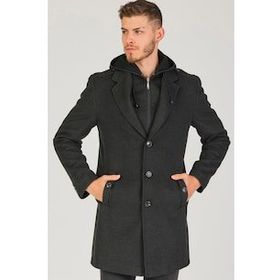 Dewberry PLT8406 Antrasit Erkek Palto