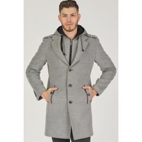 Dewberry PLT8406 Gri Erkek Palto