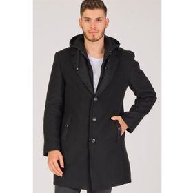 Dewberry PLT8406 Siyah Erkek Palto