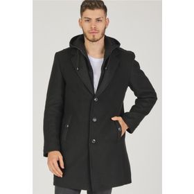 Dewberry PLT8406 Siyah Erkek Palto