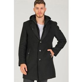 Dewberry PLT8406 Siyah Erkek Palto