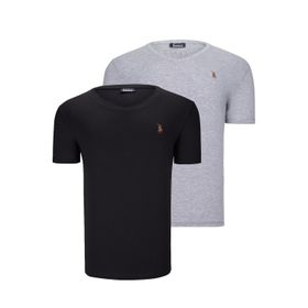 Dewberry T8568 Koyu Siyah Erkek T-Shirt