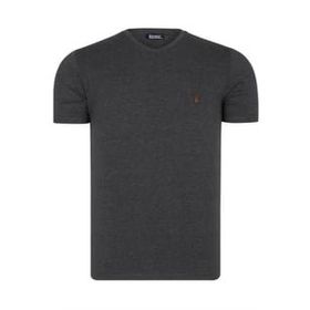 Dewberry T8568 V Yaka Antrasit Erkek T-shirt