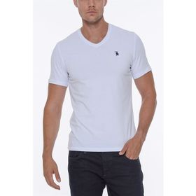 Dewberry T8568 V Yaka Beyaz Erkek T-shirt