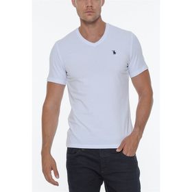 Dewberry T8568 V Yaka Beyaz Erkek T-shirt