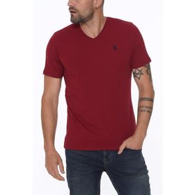 Dewberry T8568 V Yaka Bordo Erkek T-shirt