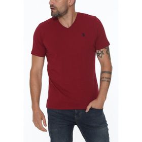 Dewberry T8568 V Yaka Bordo Erkek T-shirt