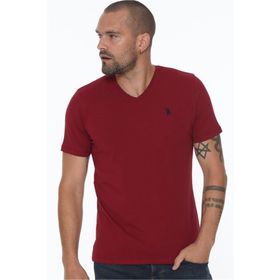 Dewberry T8568 V Yaka Bordo Erkek T-shirt