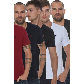 Dewberry T8568 V Yaka Bordo Erkek T-shirt