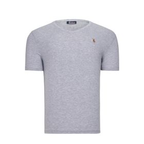 Dewberry T8568 V Yaka Gri Erkek T-shirt