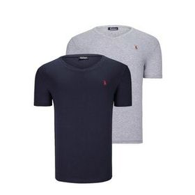 Dewberry T8568 V Yaka Lacivert Erkek T-shirt