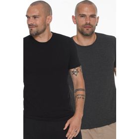 Dewberry T8569 Bisiklet Yaka Antrasit Erkek T-shirt