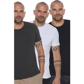Dewberry T8569 Bisiklet Yaka Antrasit Erkek T-shirt