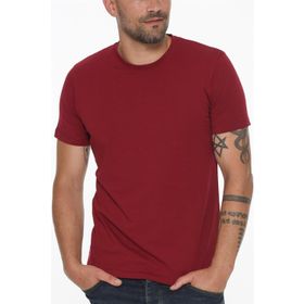 Dewberry T8569 Bisiklet Yaka Bordo Erkek T-shirt