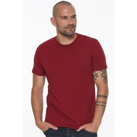 Dewberry T8569 Bisiklet Yaka Bordo Erkek T-shirt