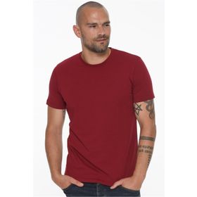 Dewberry T8569 Bisiklet Yaka Bordo Erkek T-shirt