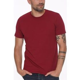Dewberry T8569 Bisiklet Yaka Bordo Erkek T-shirt