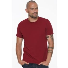 Dewberry T8569 Bisiklet Yaka Bordo Erkek T-shirt