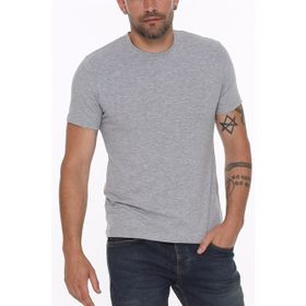 Dewberry T8569 Bisiklet Yaka Gri Erkek T-shirt