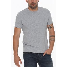 Dewberry T8569 Bisiklet Yaka Gri Erkek T-shirt