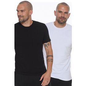 Dewberry T8569 Bisiklet Yaka Siyah Erkek T-shirt