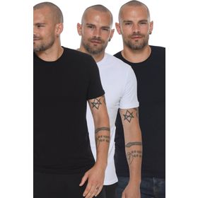 Dewberry T8569 Bisiklet Yaka Siyah Erkek T-shirt