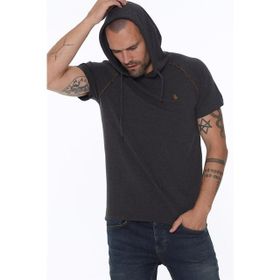 Dewberry T8570 Kapşonlu Antrasit Erkek T-shirt