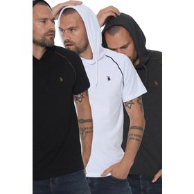 Dewberry T8570 Kapşonlu Antrasit Erkek T-shirt