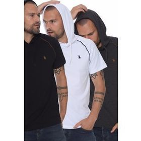 Dewberry T8570 Kapşonlu Antrasit Erkek T-shirt