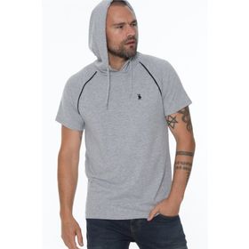 Dewberry T8570 Kapşonlu Gri Erkek T-shirt