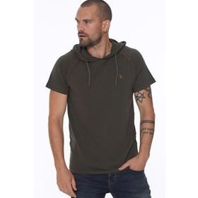 Dewberry T8570 Kapşonlu Haki Erkek T-shirt