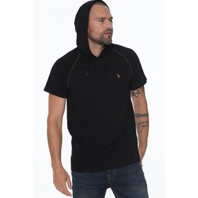 Dewberry T8570 Kapşonlu Siyah Erkek T-shirt
