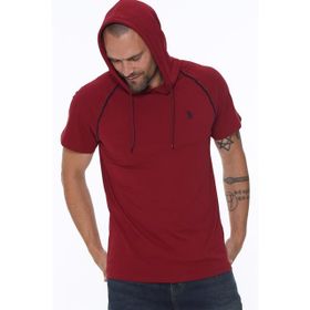 Dewberry T8570 Kapüşonlu Bordo Erkek T-shirt