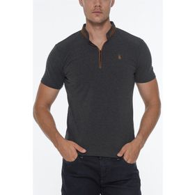 Dewberry T8571 Fermuarlı Antrasit T-shirt