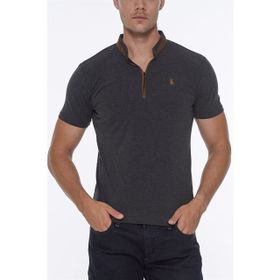 Dewberry T8571 Fermuarlı Antrasit T-shirt