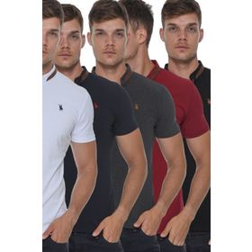 Dewberry T8571 Fermuarlı Bordo Erkek T-shirt