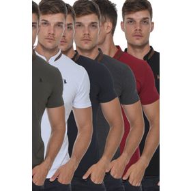 Dewberry T8571 Fermuarlı Bordo Erkek T-shirt