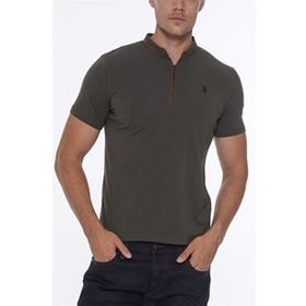 Dewberry T8571 Fermuarlı Haki Erkek T-shirt