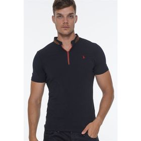 Dewberry T8571 Fermuarlı Lacivert Erkek T-shirt