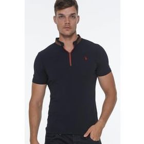 Dewberry T8571 Fermuarlı Lacivert Erkek T-shirt