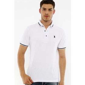 Dewberry T8586 Beyaz Erkek Polo Yaka T-shirt