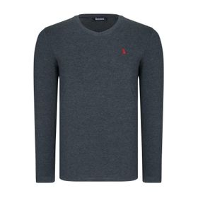 Dewberry T8587 Açık Antrasit Erkek Uzun Kol T-Shirt