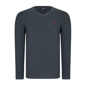 Dewberry T8587 Açık Antrasit Erkek Uzun Kol T-Shirt