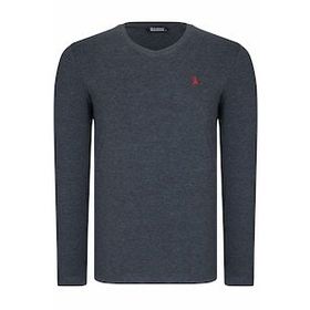 Dewberry T8587 Açık Antrasit Erkek Uzun Kol T-Shirt