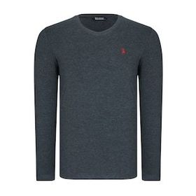 Dewberry T8587 Açık Antrasit Erkek Uzun Kol T-Shirt
