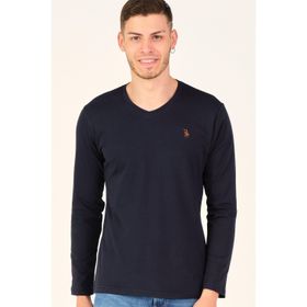 Dewberry T8587 Gece Mavisi Erkek Uzun Kol T-Shirt
