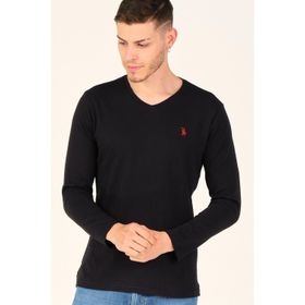 Dewberry T8587 Kömür Siyah Erkek Uzun Kol T-Shirt