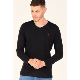 Dewberry T8587 Kömür Siyah Erkek Uzun Kol T-Shirt